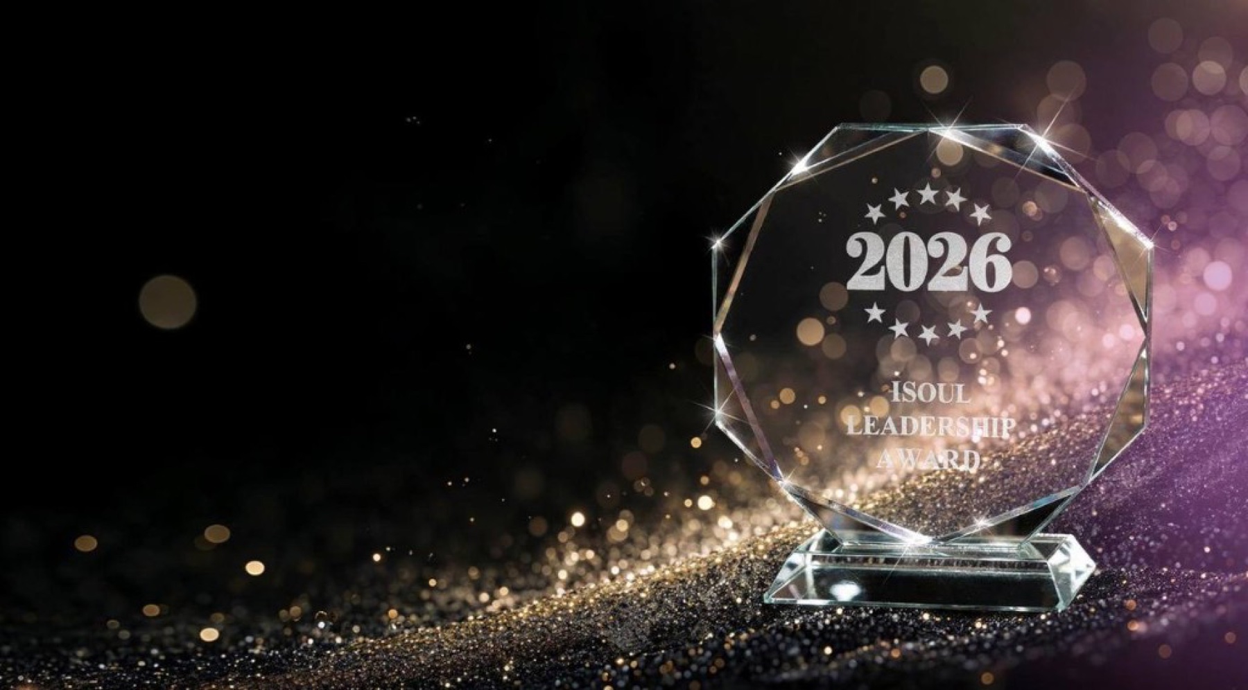 ISOUL Leadership Award 2026 — crystal trophy