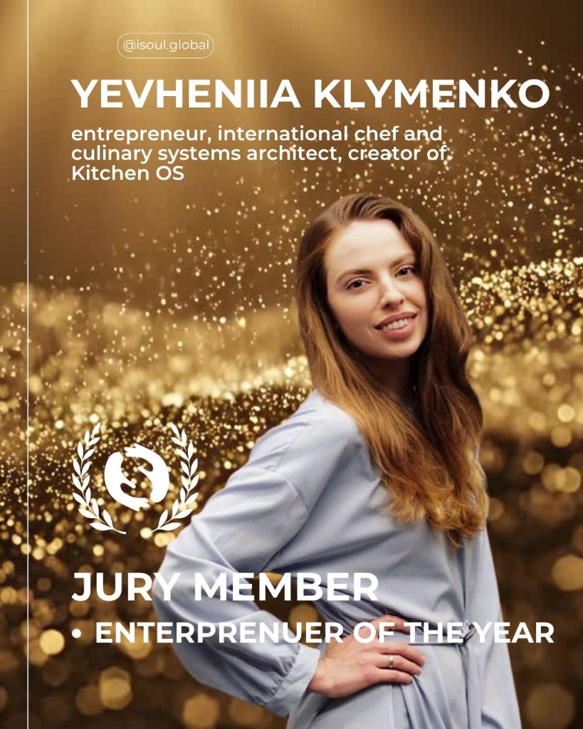 Yevheniia Klymenko — ISOUL Award Los Angeles 2026 Jury