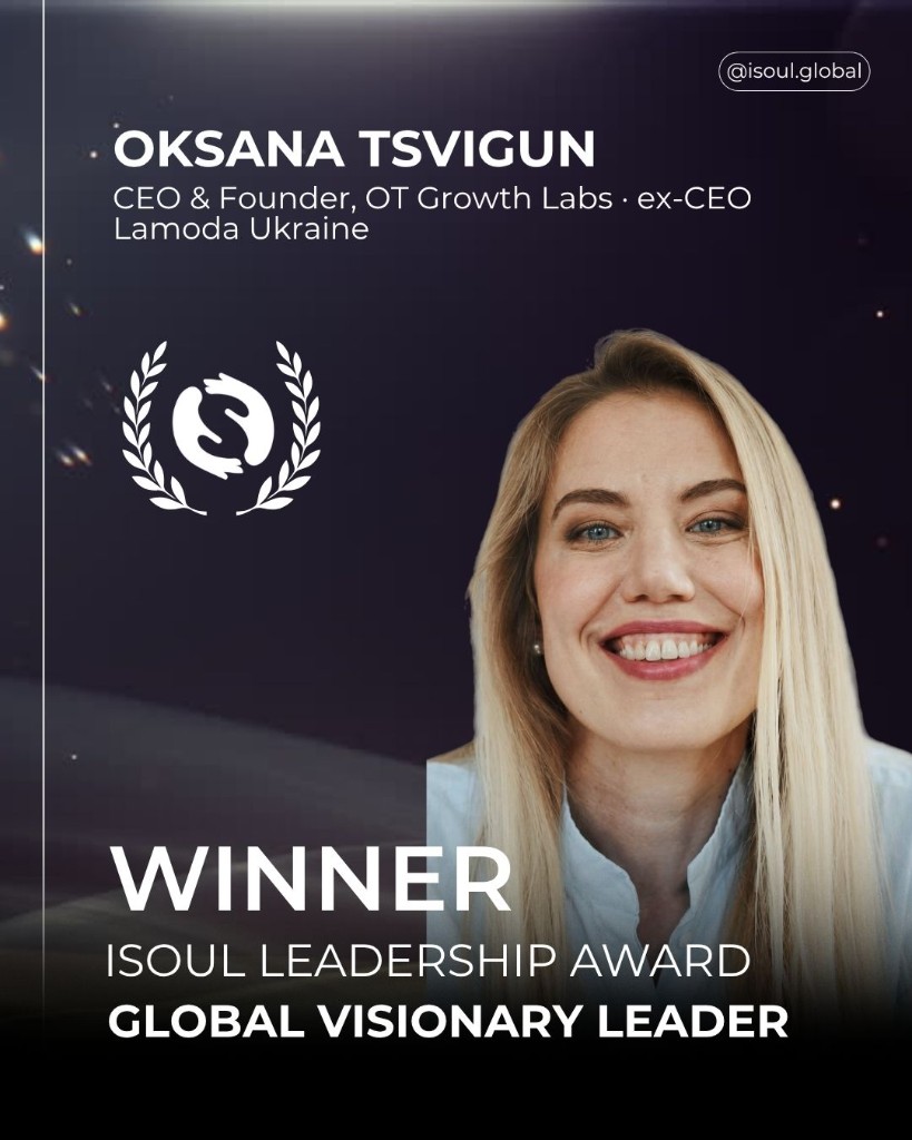 Oksana Tsvigun — Global Visionary Leader, ISOUL Award Los Angeles 2026