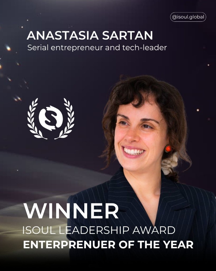Anastasia Sartan — Entrepreneur of the Year, ISOUL Award San Francisco 2025